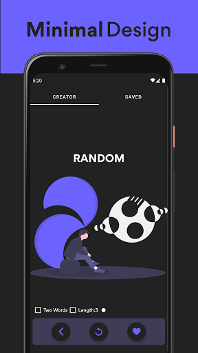 Random Word Creator Screen 2