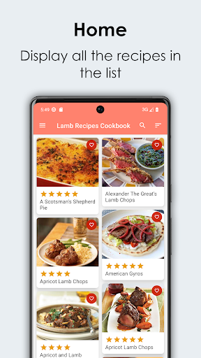 Android application Lamb Recipes Cookbook screenshort