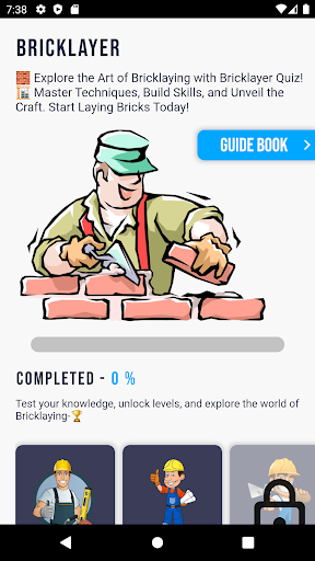 Android application Bricklayer Quiz Game screenshort