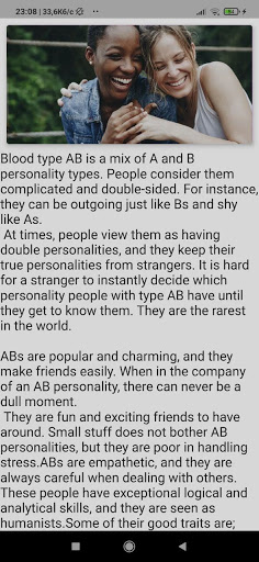 Blood Type Personality Screen 2