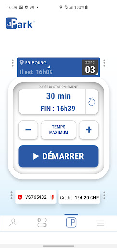 Android application allPark Clic screenshort