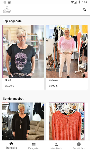 Android application ILESSA MODA screenshort