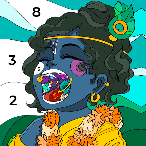Krishna Book: Color by Number