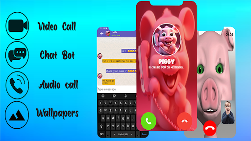 Android application Piggy - video call & chat game screenshort