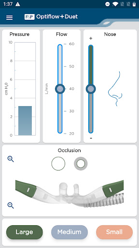 F&P Optiflow Duet Screen 3