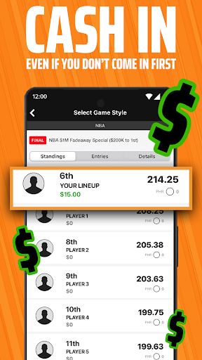 DraftKings Fantasy Sports screenshot