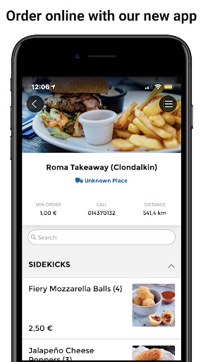 Android application The Roma Takeaway screenshort