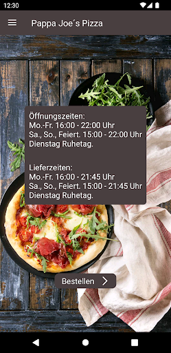 Pappa Joe´s Pizza Screen 2