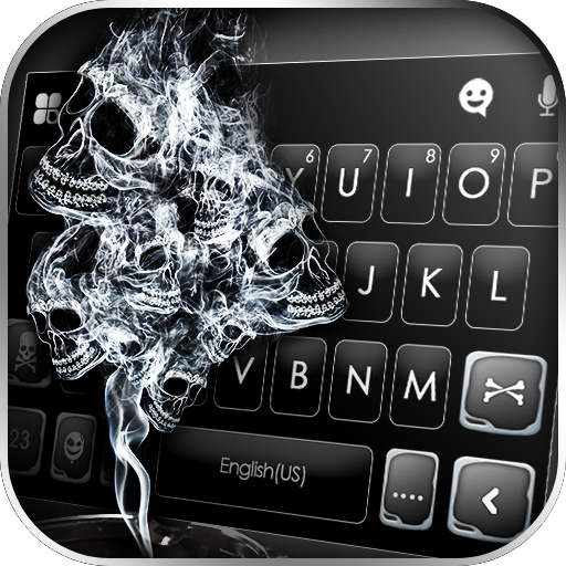 Smoke Skulls Keyboard Backgrou logo