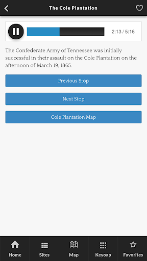 Android application Bentonville Battlefield screenshort