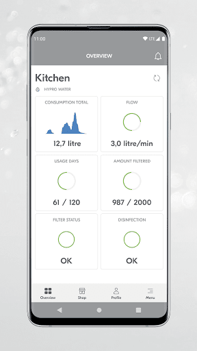 HYPRO WATER App Screen 2
