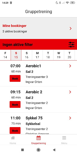 Android application Min Trening screenshort