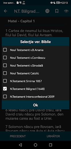 Android application Noul Testament screenshort