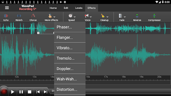 WavePad Audio Editor Screenshot