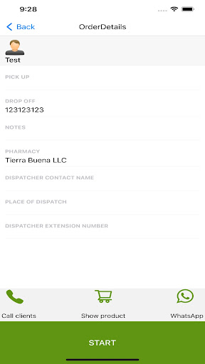 Android application Tierra Buena Driver screenshort