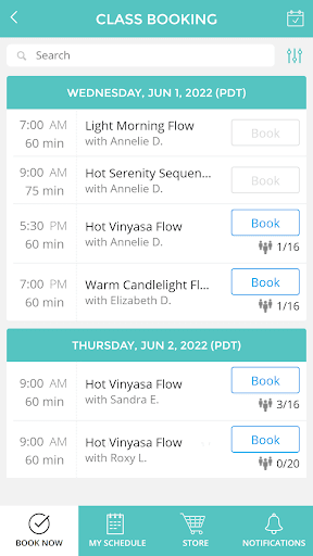 Serenity Hot Yoga Screen 2