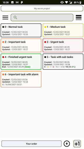Android application SplitTask: Nested Agility screenshort