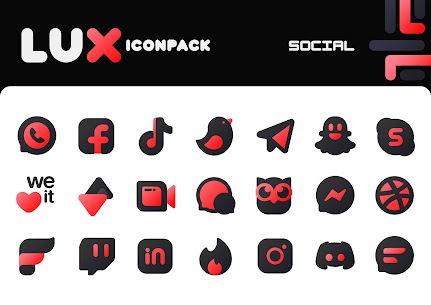Lux Red IconPack (MOD APK, Paid/Patched) v1.9 4