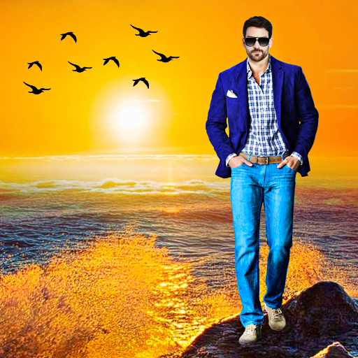 Sunset photo editor frames logo