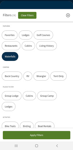 TN State Parks Official App Screen 2