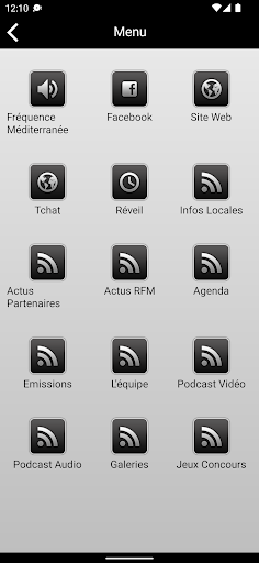 Android application Radio Fréquence Méditerranée screenshort