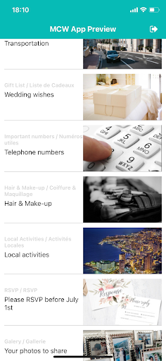 Android application Monte-Carlo Weddings screenshort