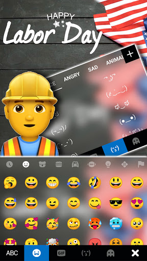 Happy Labor Day Keyboard Backg Screen 3