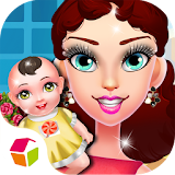 Colorful Lady's Cute Baby icon