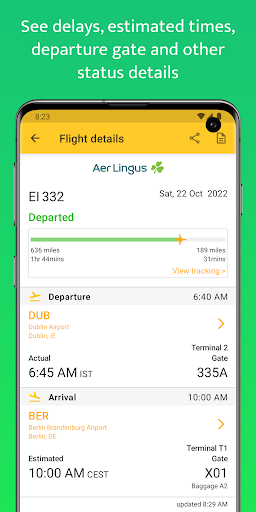 Flight Status + Boarding Pass Screen 2