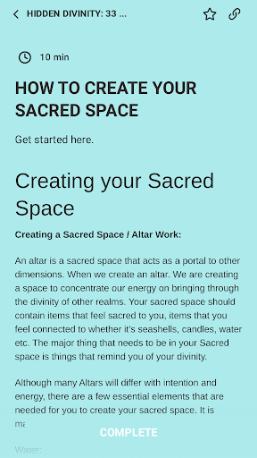 Oasis Creation Space Screen 2