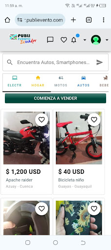 Android application Anuncios Publievento Ecuador screenshort