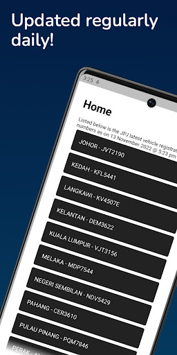 Android application myPlate - Malaysia Car Plates screenshort
