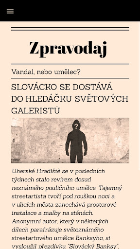 Android application Šifrovačka Slovácký Banksy screenshort