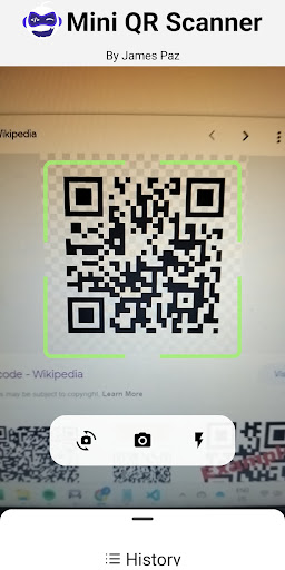 Android application Mini-QRScanner screenshort