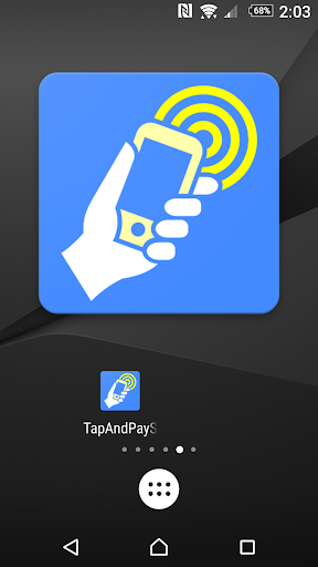 Android application Tap and Pay shortcut screenshort