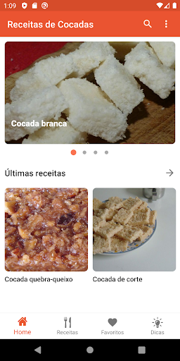 Android application Receitas de Cocadas (DELICIOSA screenshort