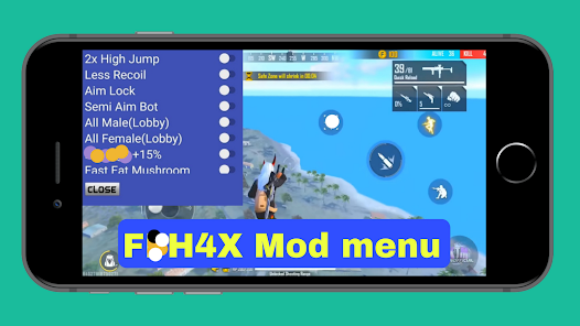 Fire FFhh4x mod menu 12 APK + Мод (Unlimited money) за Android