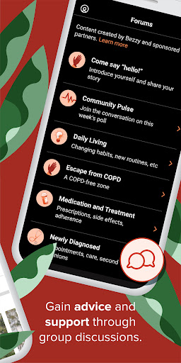 Screenshot of Bezzy COPD