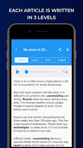 News in Levels: Learn English Screen 2