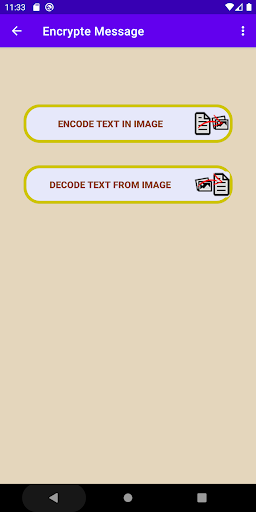 Android application Encrypt Message screenshort