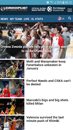 Android application Eurohoops.net screenshort