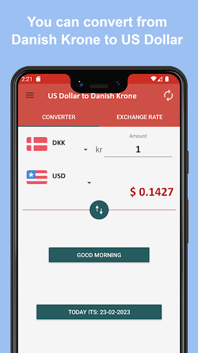 US Dollar to Danish Krone Screen 3