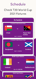T20 World Cup Schedule 2021 1.2 APK screenshots 2