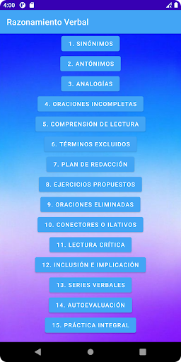 Razonamiento Verbal Pre Screen 3