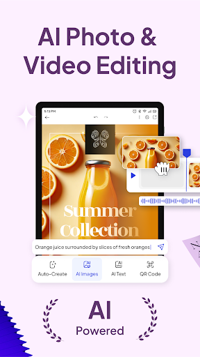 Screenshot of Fluer: AI Design, Photo, Video