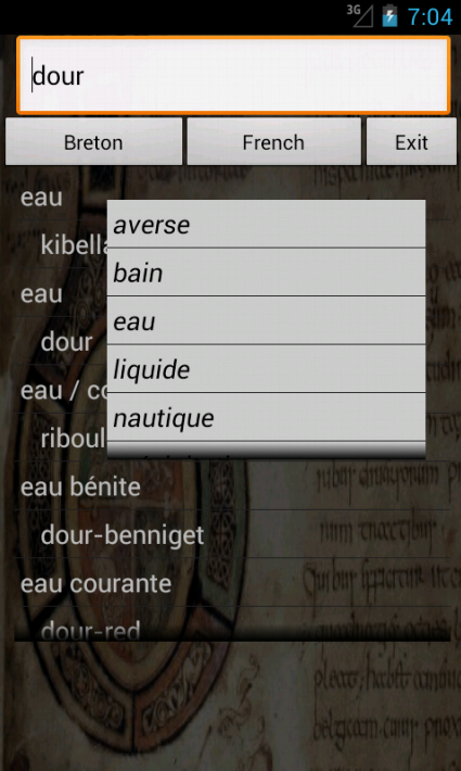 French Breton Dictionary - 22 - (Android)