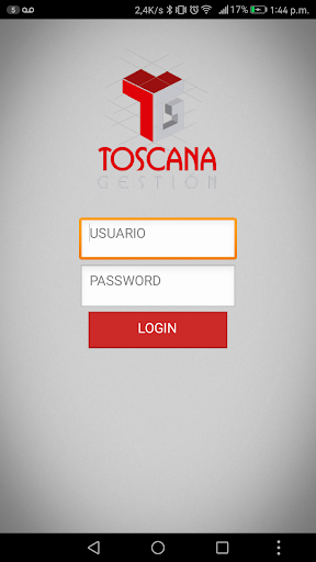 Android application Toscana Gestión screenshort