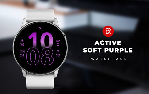 Android application Active Soft Purple Watch Face screenshort