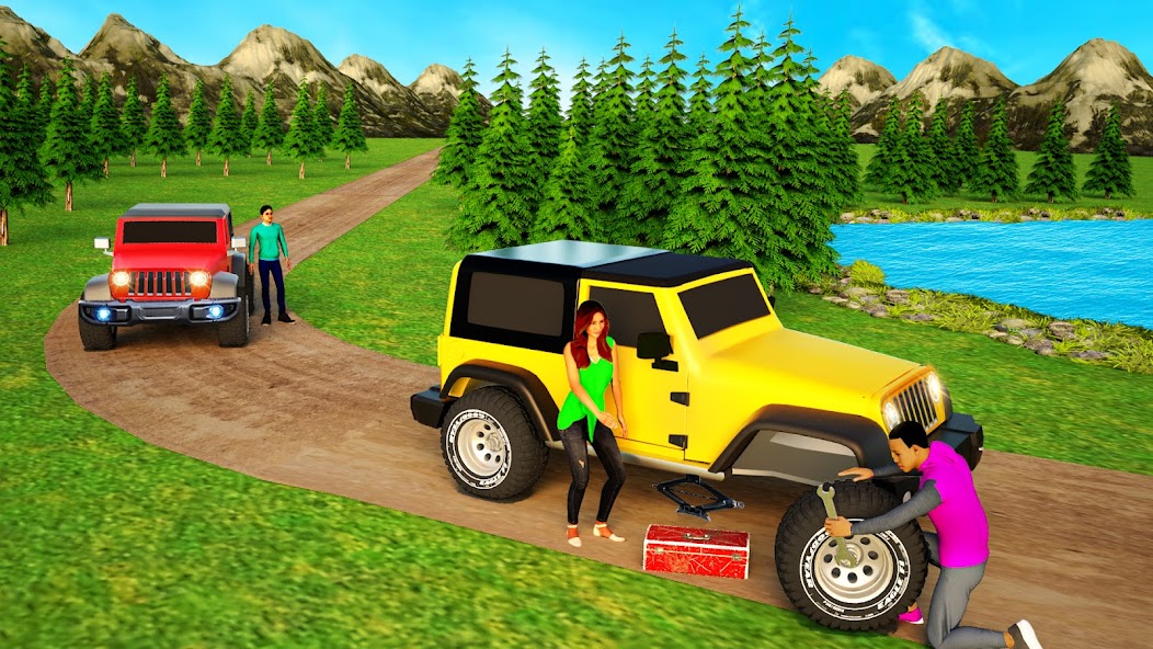 jeep games 4x4 off road car 3d MOD APK screenshot