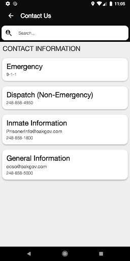 Oakland County Sheriff Screen 3